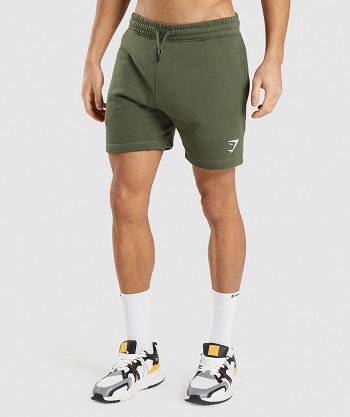 Pantalones Cortos Gymshark Crest Hombre Verde Oliva | CO 3777ZUT